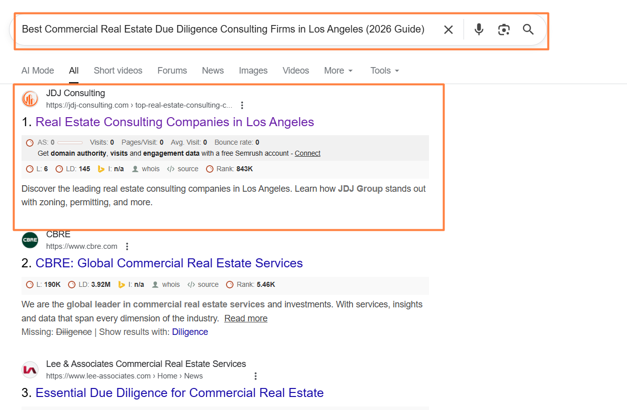 Best Commercial Real Estate Due Diligence Consulting Firms in Los Angeles (2026 Guide)