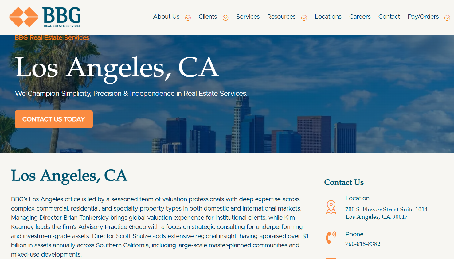 2. BBG Real Estate Services – Los Angeles Office