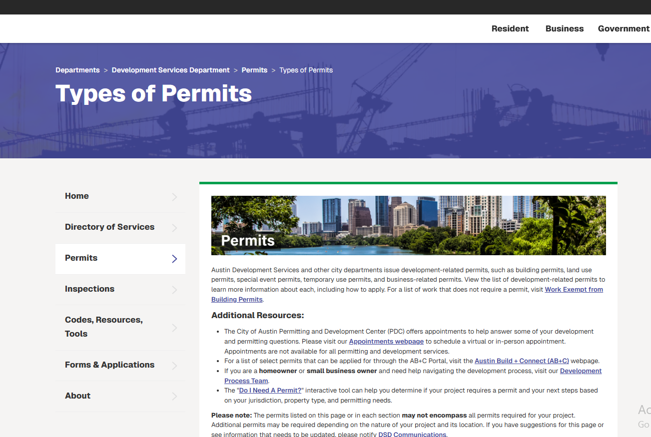 austin, texas, permits