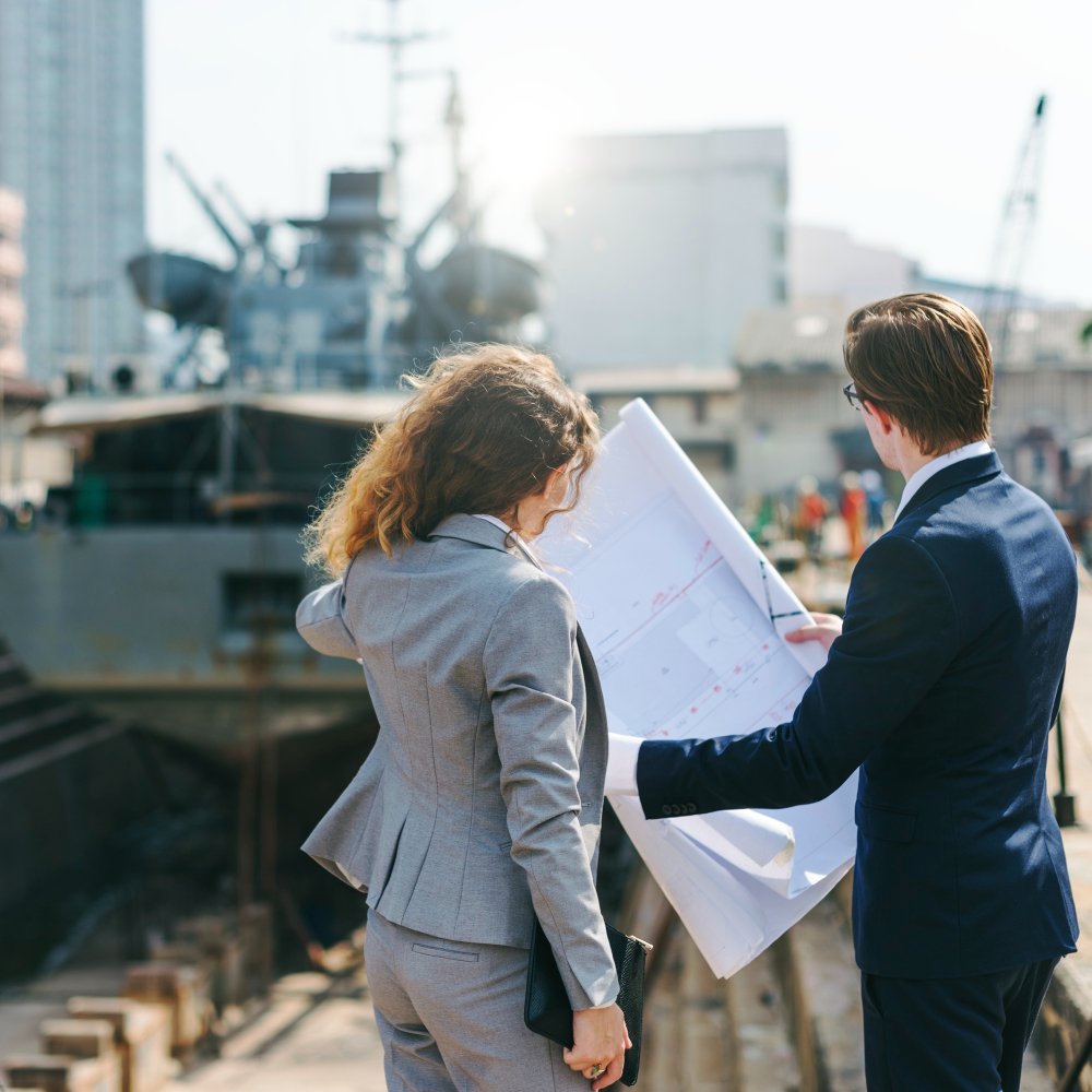 Developer servey planning structure construction concept